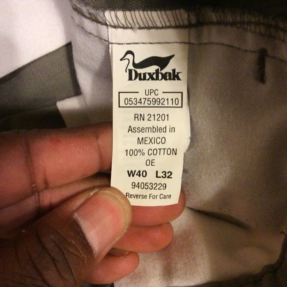 Duxbak Chino Casual Pants size 38x32 Olive green - Picture 7 of 10